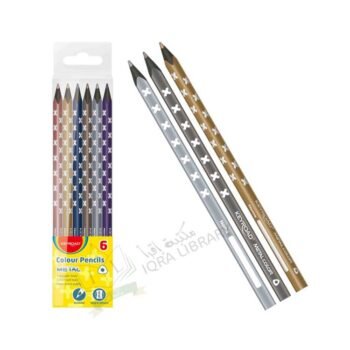 Metalic 6 Pencil Colors- KeyRoad الوان خشب 6 لون ميتالك-كى رود