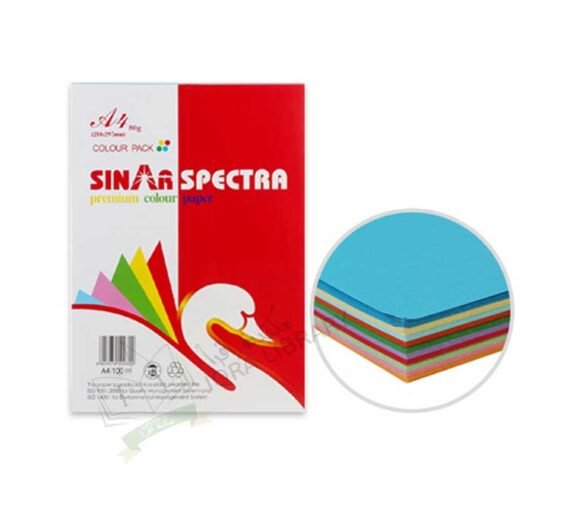 Sinar-Spectra-Colored-Paper---100-Sheets-80G---Multi-Color