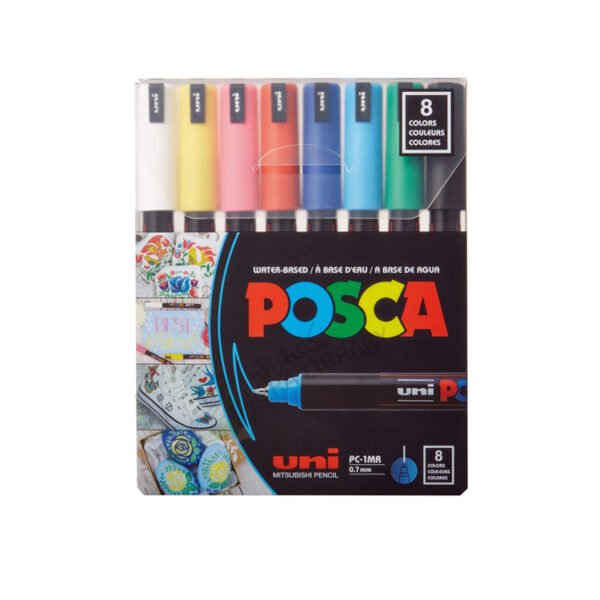 POSCA 8-Color Paint Marker Set, PC-1MR 10.7 MM
