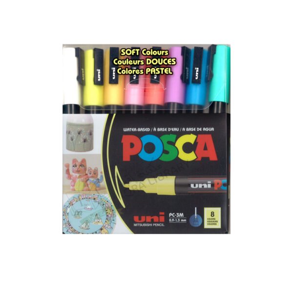 POSCA 8-Color Paint Marker Set, PC-3M 0.9-1.3 MM مجموعة أقلام تلوين 8 ألوان من بوسكا